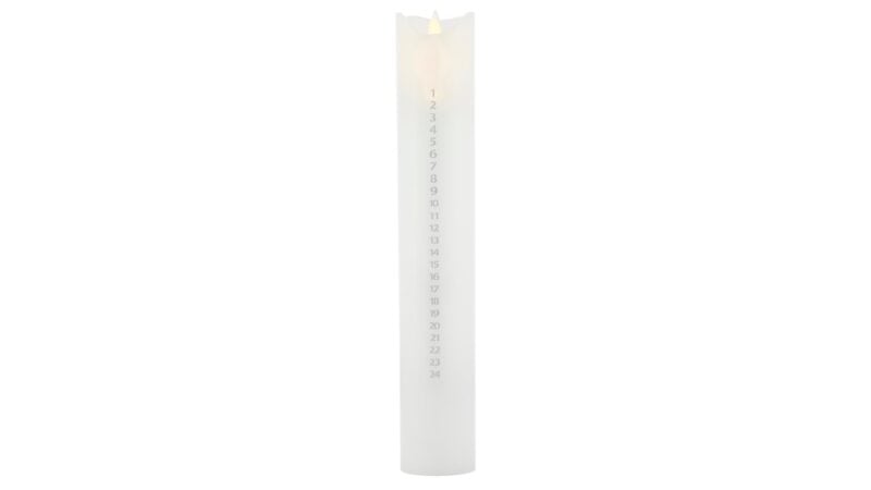 Sirius aðventukerti hvítt/silfur Ø4,8xH29 cm - Image 1