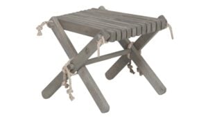 Ribbon skammel grár