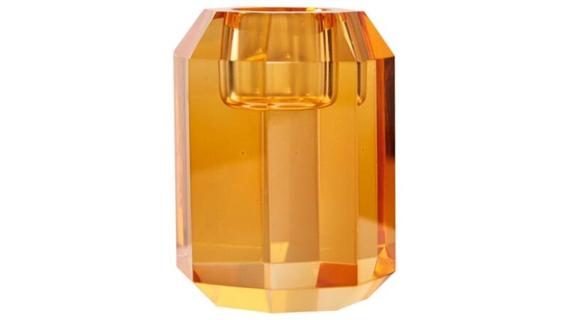 C'est Bon kristalskertastjaki amber 7x5x5 cm