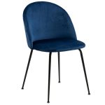 Louise borðstofustóll Dublin dökkblár