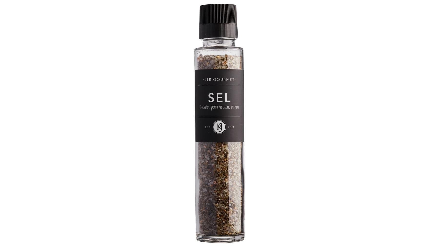 f11c276d-19ec-4dbf-b9c4-32a920ff902f.jpg Lie Gourmet salt með basil, parmesan, sítrónu 200g - Image 1