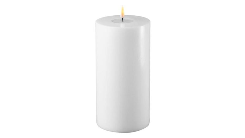 Deluxe Homeart rafmagnskerti hvítt Ø10x20 cm - Image 1