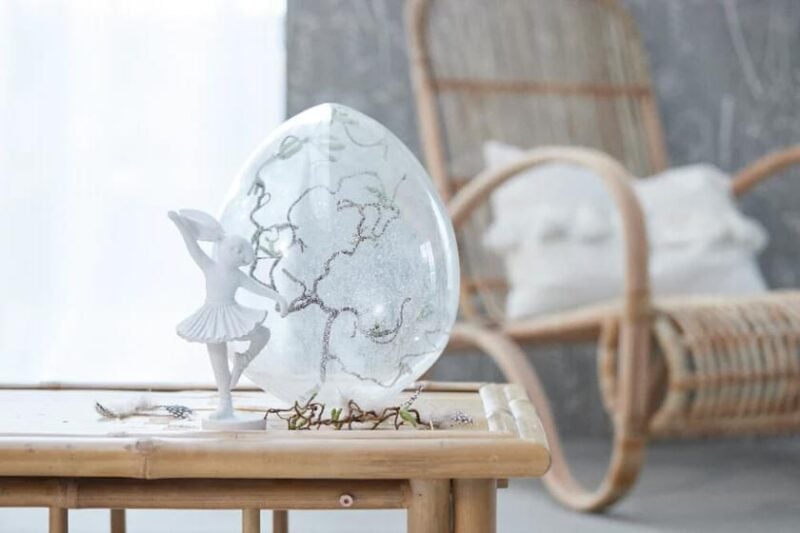 Lene Bjerre Murina egg hvítt/glært Ø10x15 cm - Image 2