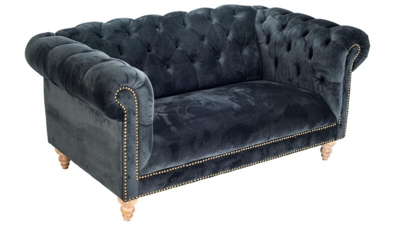 Andros sófi 2s Velvet svartur - Image 3