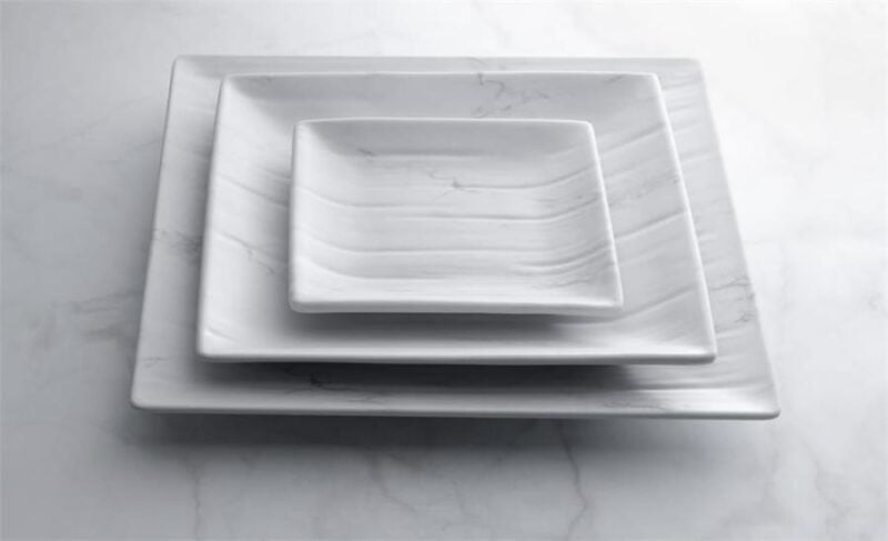 LW Melamin diskur marble ferkantaður 15cm - Image 2