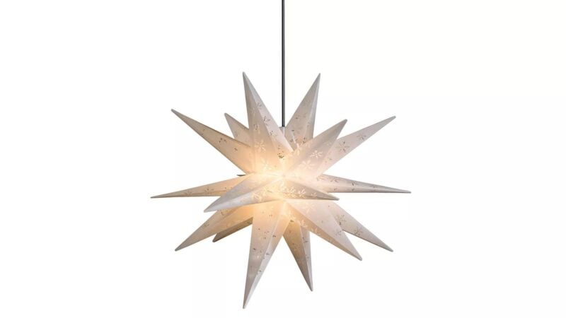 Decotrend jólastjarna með snjóskrauts munstri 55cm - Image 1