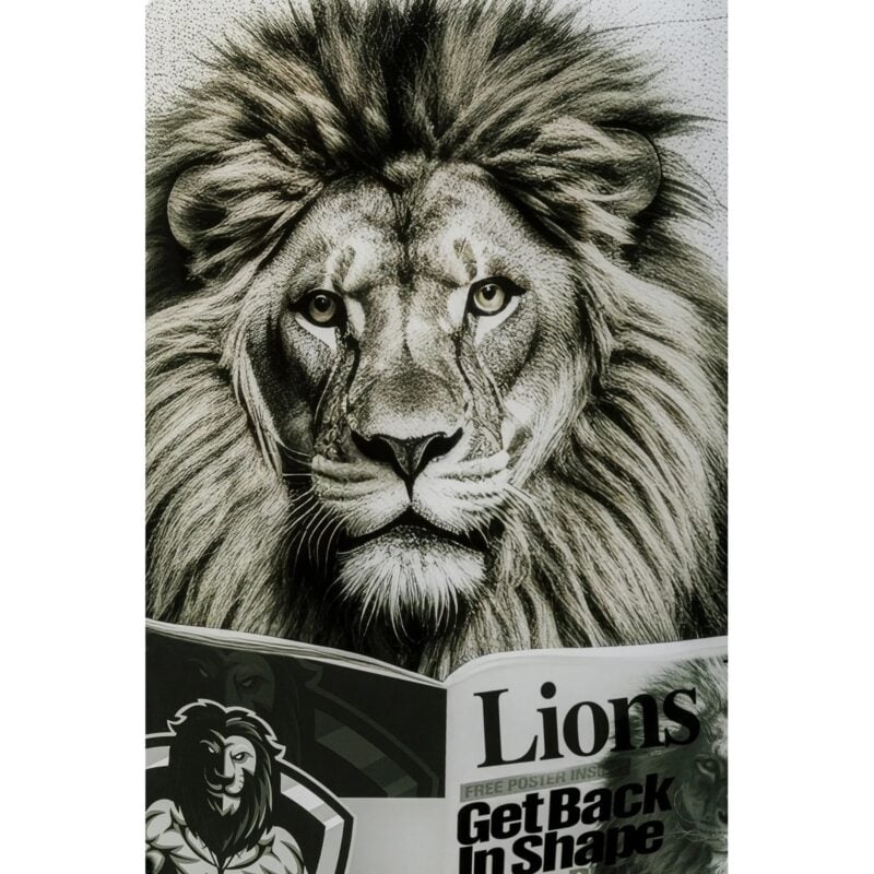 Kare Bath Lion glermynd 60x80cm - Image 5