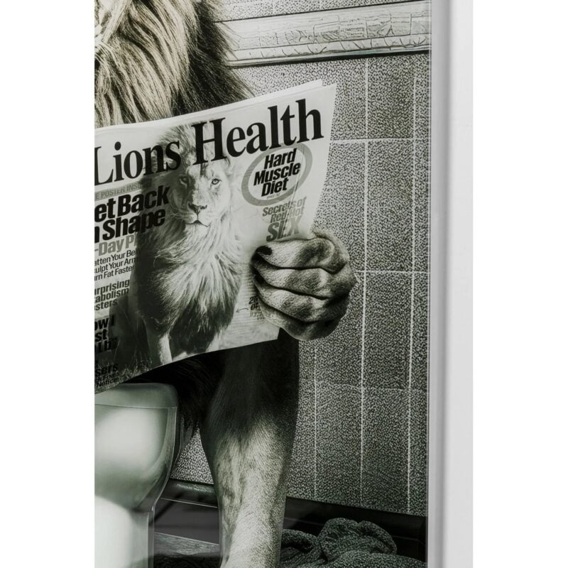 Kare Bath Lion glermynd 60x80cm - Image 4