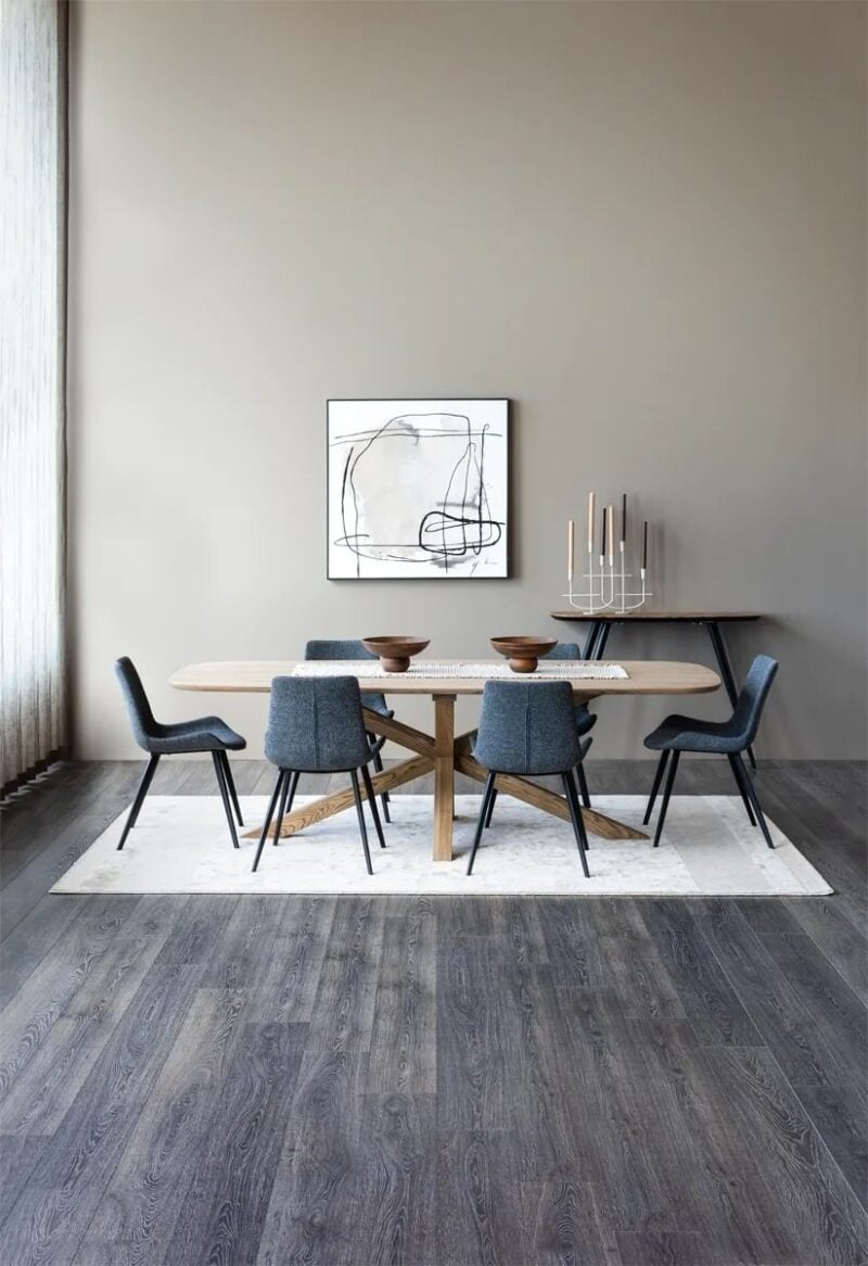 Hype borðstofustóll svart/Bouclé pebble grár - Image 5
