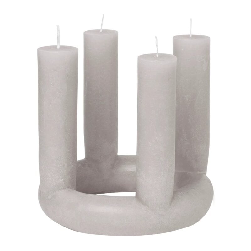 Broste Lucia aðventukerti ljósgrátt - Image 1