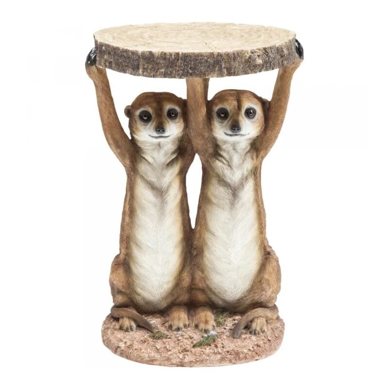 Kare Meerkat sisters hliðarborð Ø33cm - Image 1
