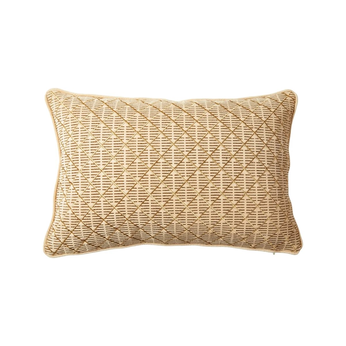 fe9be65d-a0a7-4121-8cd0-976934773549.jpg Speedtsberg velvet púði 40x60cm gylltur m/mynstri - Image 1