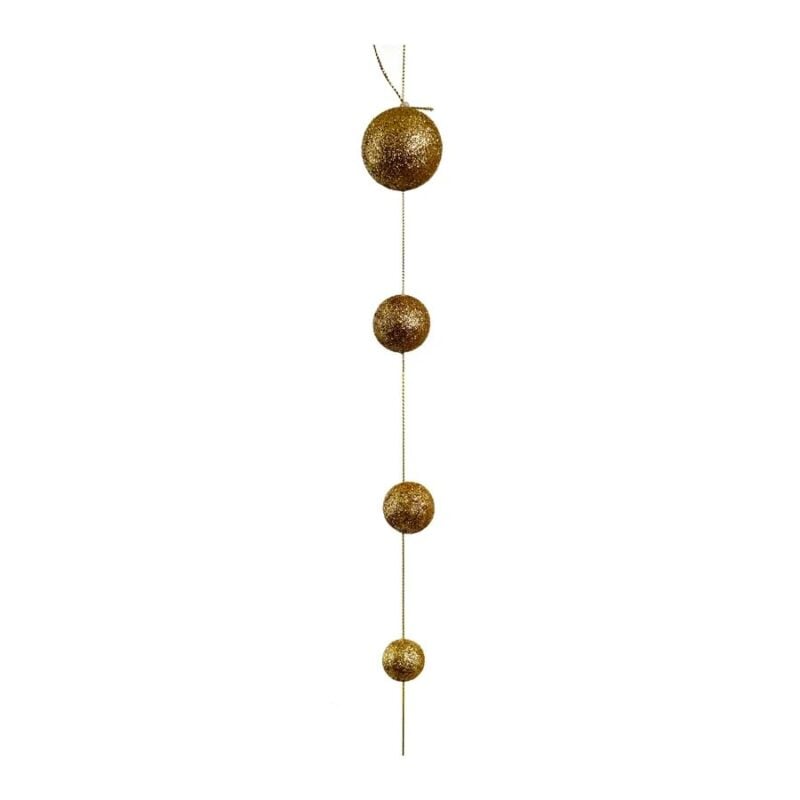 Shishi skrautlengja m/gylltum kúlum 180cm - Image 1