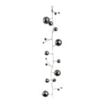 Shishi skrautlengja m/kúlum silfur 1m