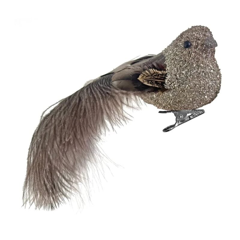 Shishi fugl á klemmu silfur 18cm - Image 1