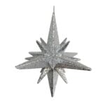 Shishi jólaskraut 3D stjarna silfur 15cm