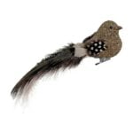 Shishi fugl á klemmu gylltur 18cm