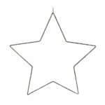 Shishi stjarna silfur m/glimmer 30cm