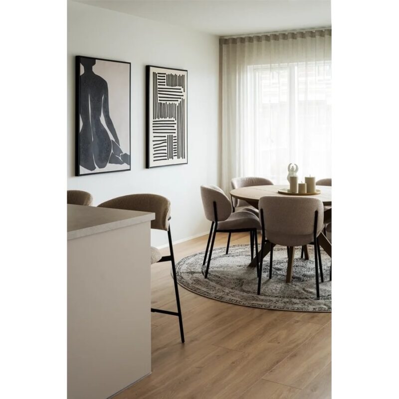 Stella borðstofuborð Ø130 cm grábrúnn olíuborinn askur - Image 4