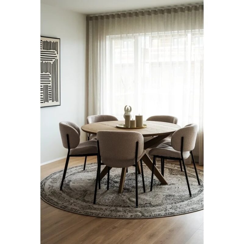 Stella borðstofuborð Ø130 cm grábrúnn olíuborinn askur - Image 7