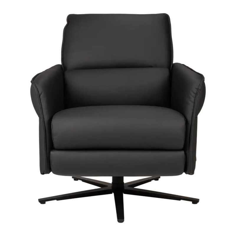 Aura hægindastóll leður svartur - Image 1