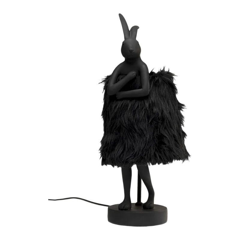 Kare Rabbit fur borðlampi svartur - Image 1
