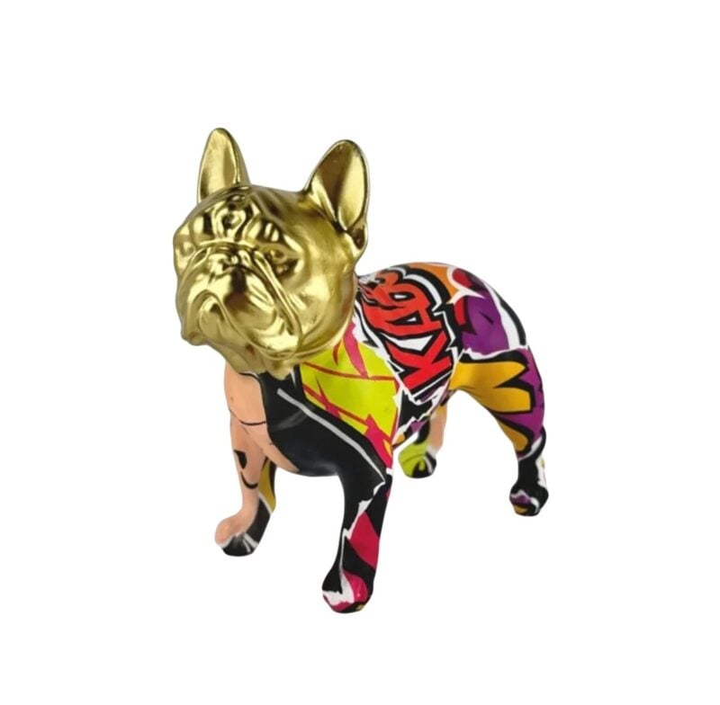 Kare Graffiti dog 15cm gylltur m/mynstri - Image 1