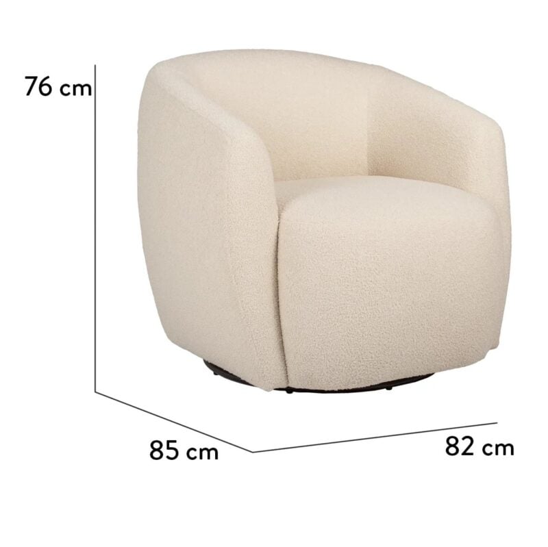 Gela hægindastóll m/snúningsfæti NowOrNever 03 beige - Image 10