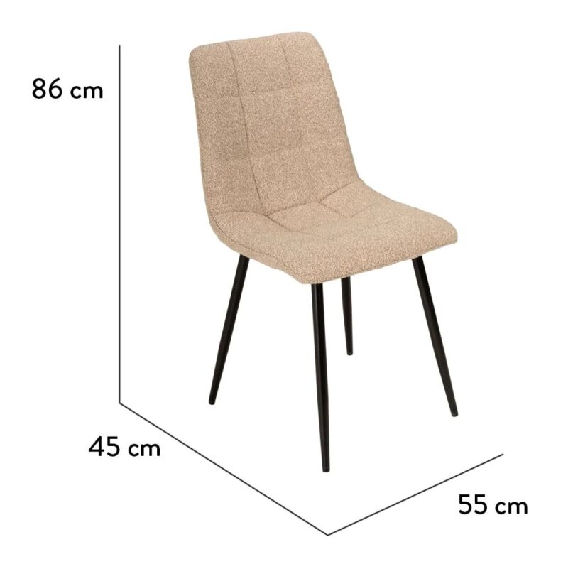More borðstofustóll Boucle 03 beige - Image 9