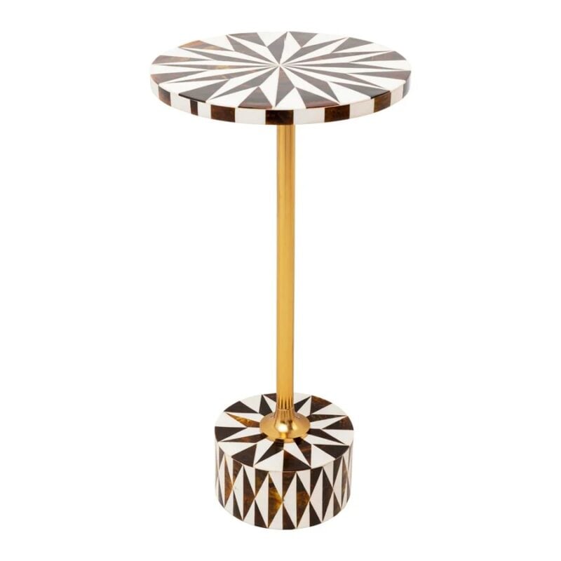 Kare Domero star hliðarborð brúnt/hvítt Ø25cm - Image 1