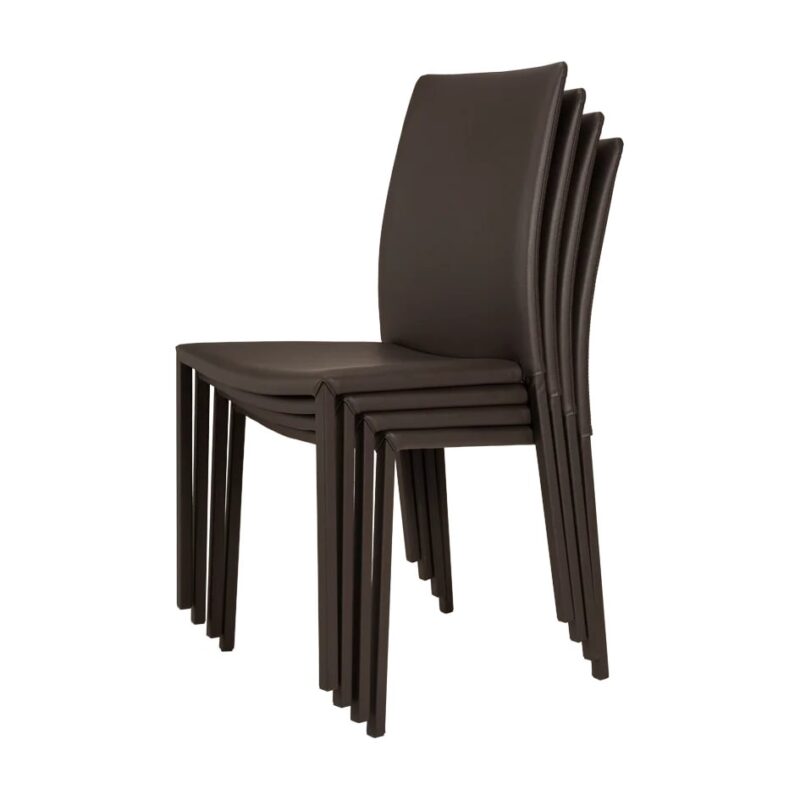 Barrie borðstofustóll Soft PVC dökkbrúnn - Image 2