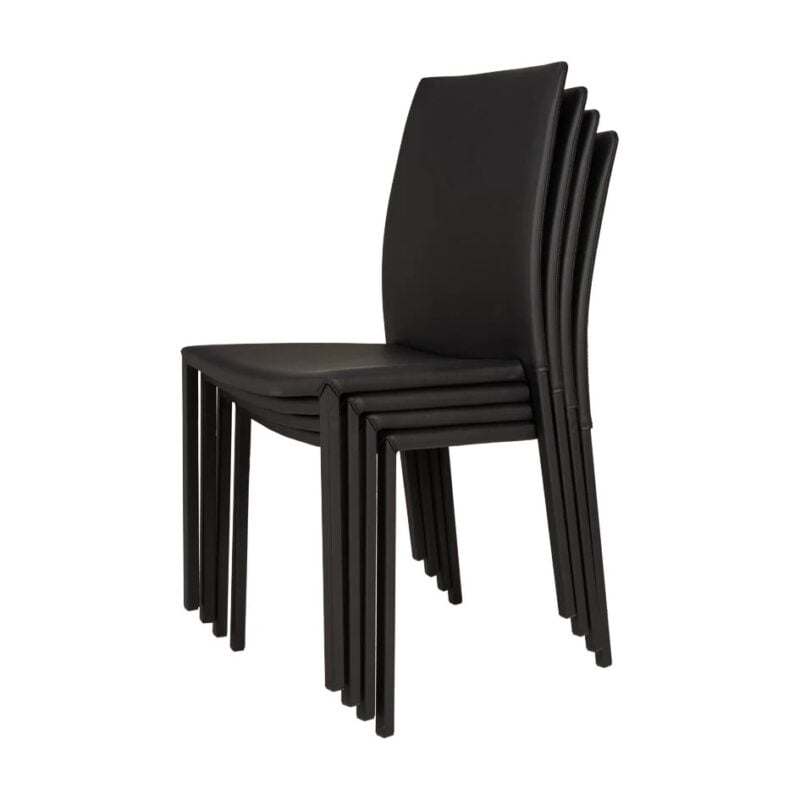 Barrie borðstofustóll Soft PVC svartur - Image 2