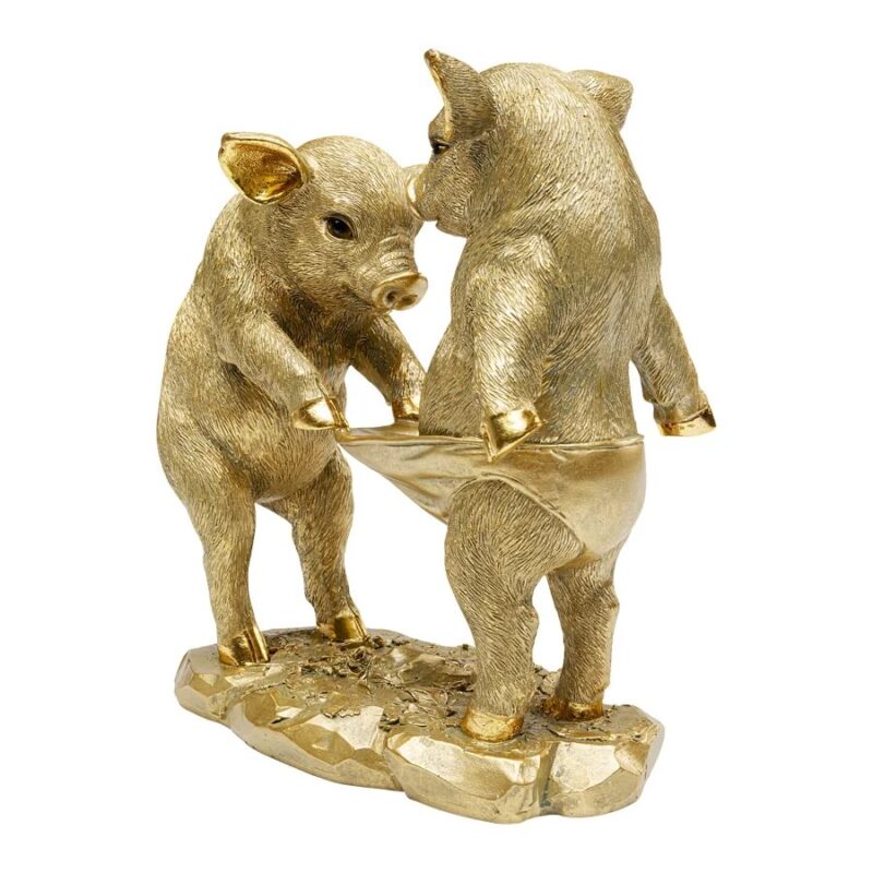 Kare Pig Party stytta gyllt 20cm - Image 2