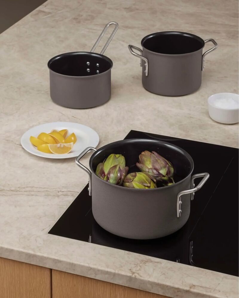 Eva Solo Grey Line pottasett s/3 - ceramic Slip-Let® non-stick - Image 12