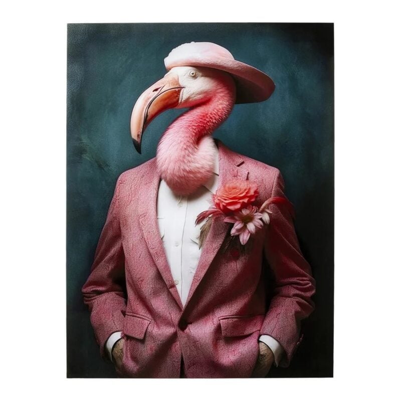 Kare Mister flamingo glermynd 120x160cm - Image 1