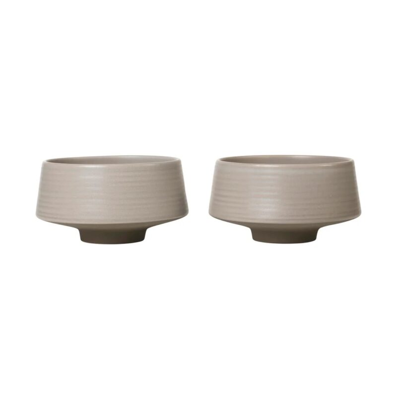 Broste Miko skálar s/2 Ø14cm warm grey - Image 1