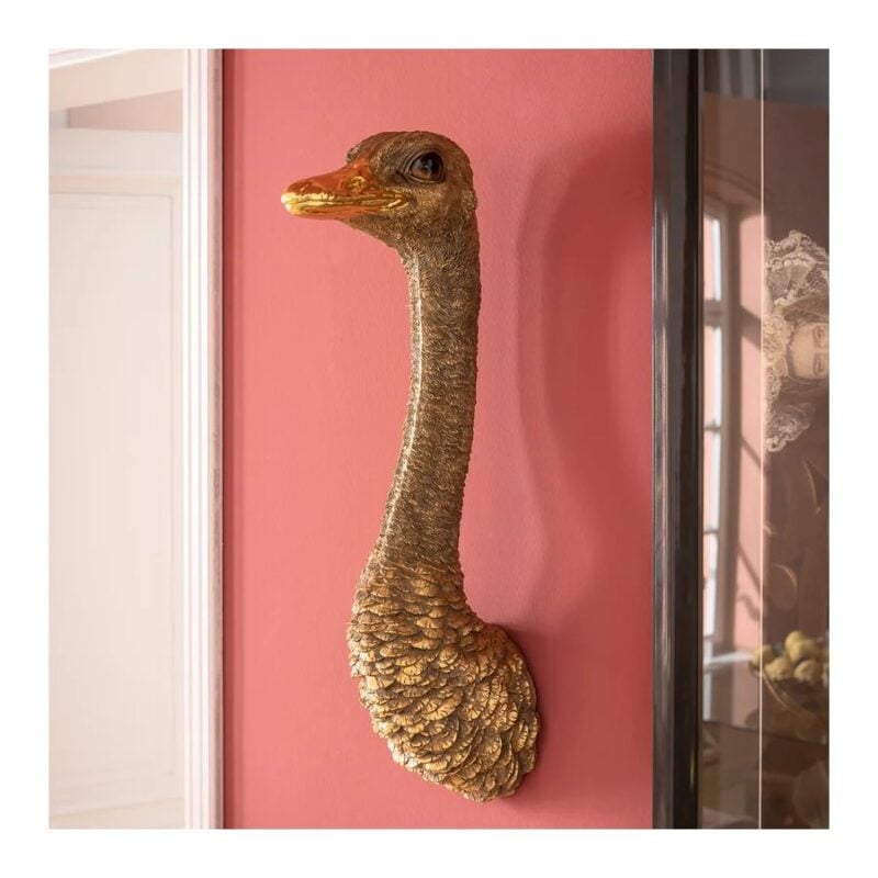 Kare Ostrich veggskraut gyllt 19x72cm - Image 3