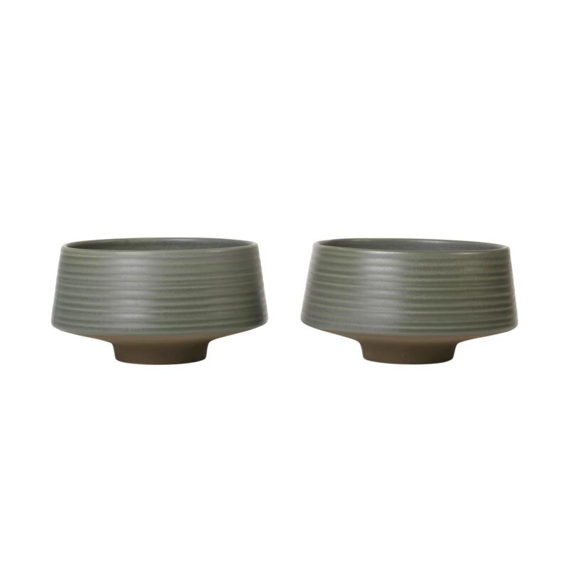 Broste Miko skálar s/2 Ø14cm grænar - Image 1