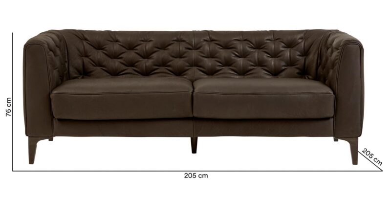 Natuzzi Editions B988 sófi 3s leður 20RE brúnn - Image 2