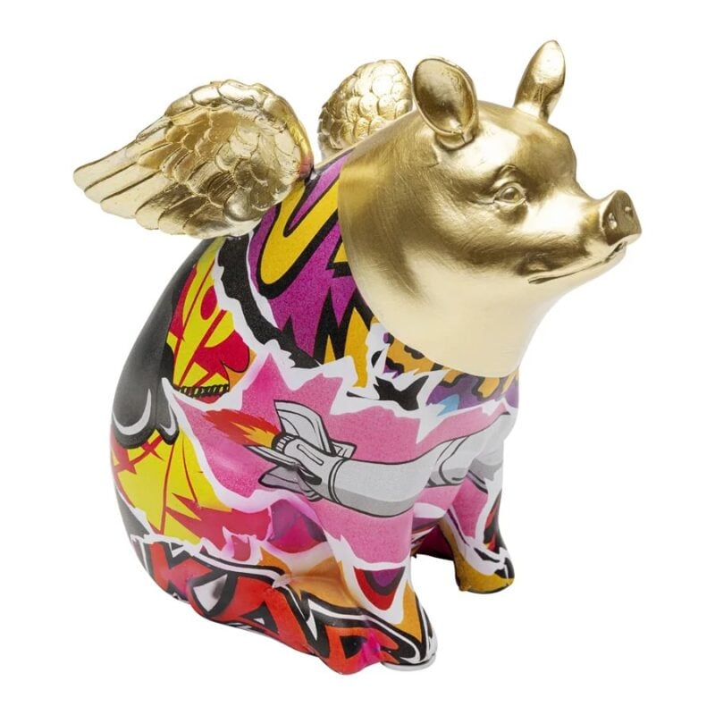 Kare graffiti flying pig stytta 16cm - Image 1