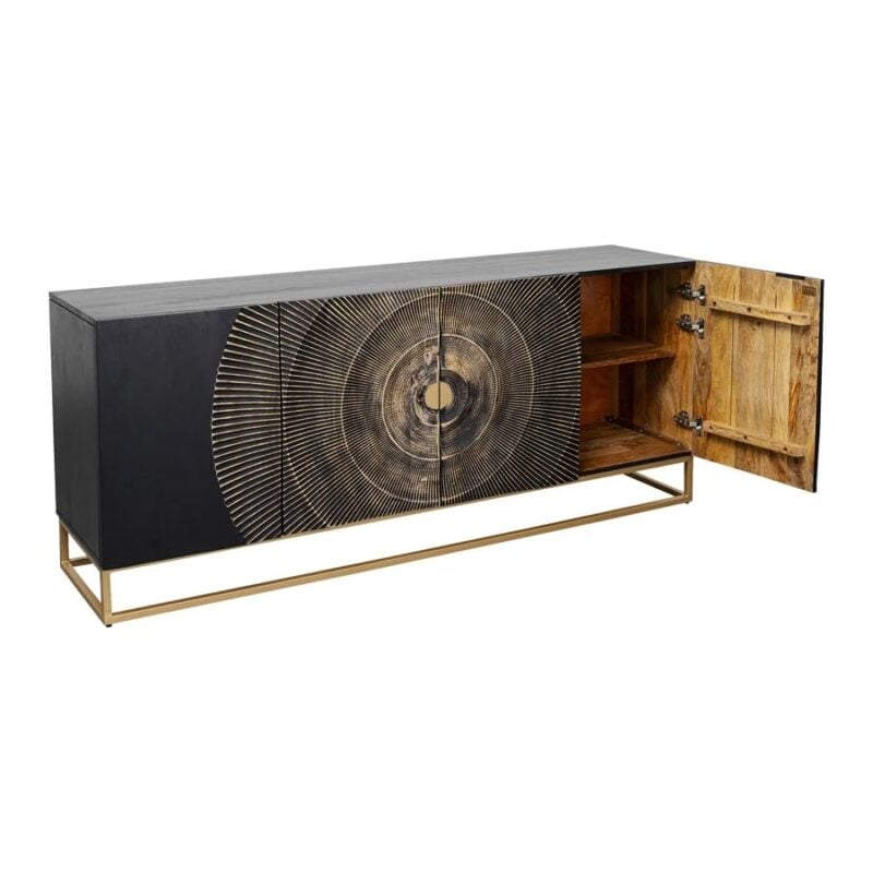 Kare Madeira skenkur sv/gylltur 177cm - Image 11