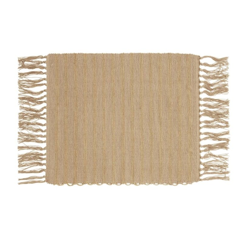 Jakobsdals Frangia diskamotta 30x35cm natural - Image 1