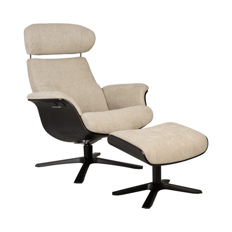 Timeout stóll svört eik/Mito beige - svartur - Image 3