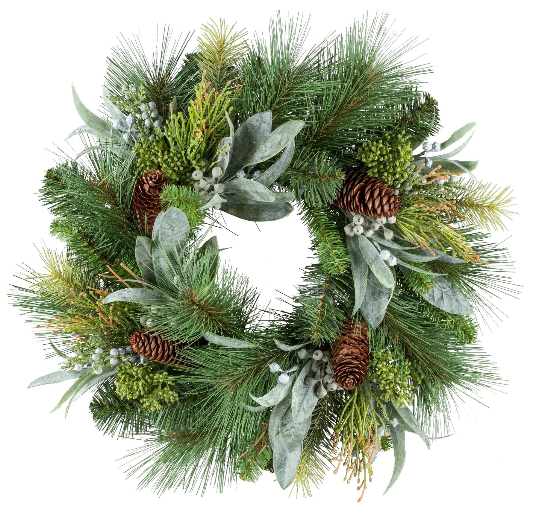 0fd6ed63-d482-461b-afb8-9f4e073e4ed8.jpg Gasper grenikrans með könglum 45cm - Image 1