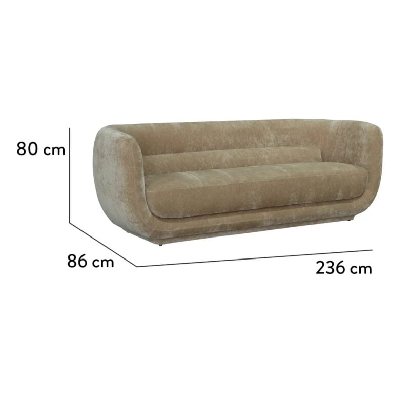 Oreo sófi 3s Velore beige - Image 5