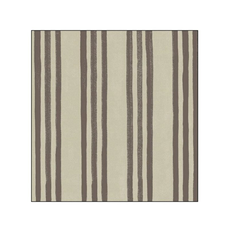 Jolipa servíettur striped taupe/brúnar 12,5x12,5 - Image 1