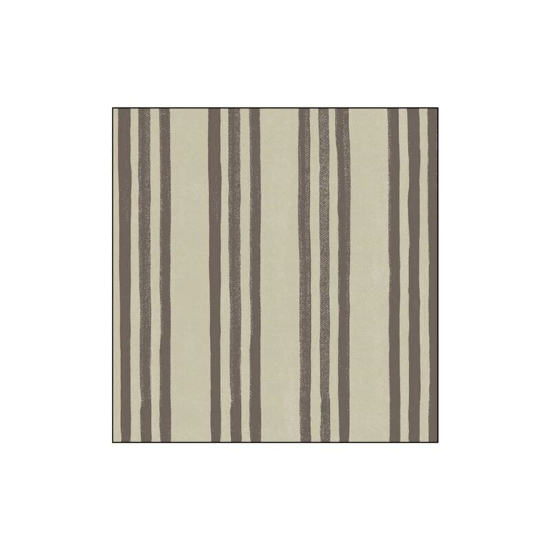 Jolipa servíettur striped taupe/brúnar 16,5x16,5 - Image 1