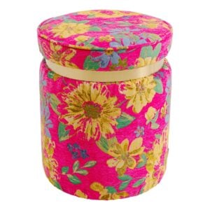 Kare Flower Fever skammel bleikur Ø39cm