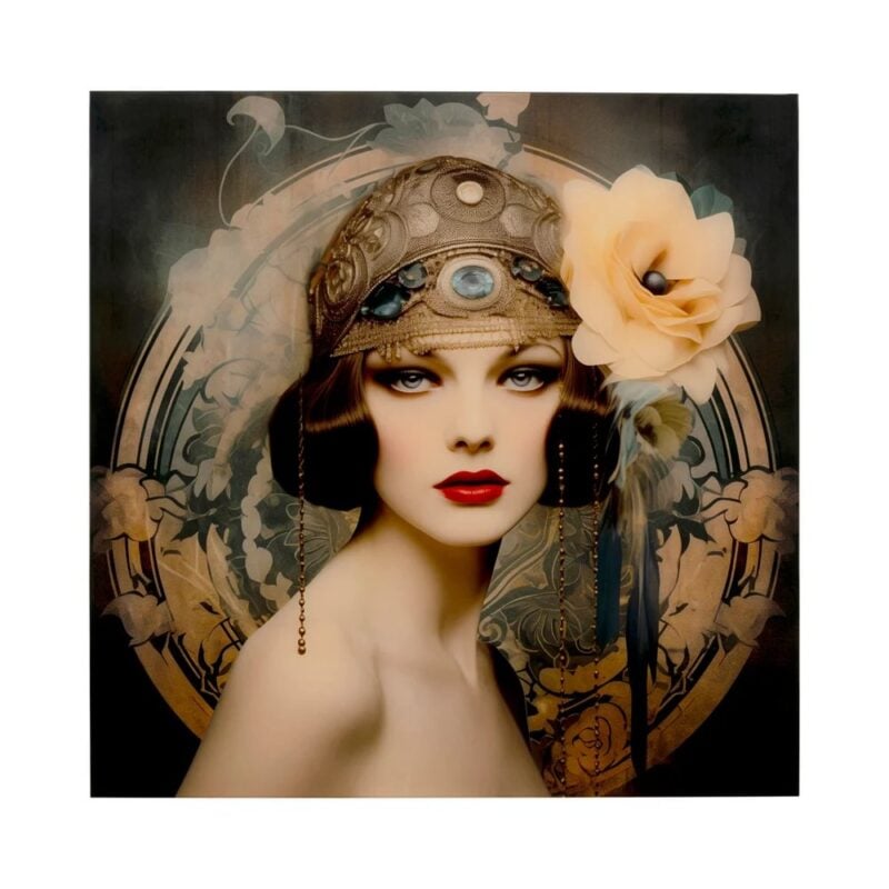 Kare Muse Art Nouveau glermynd - Image 1