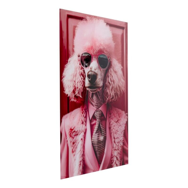 Kare Pink poodle glermynd 80x120cm - Image 3